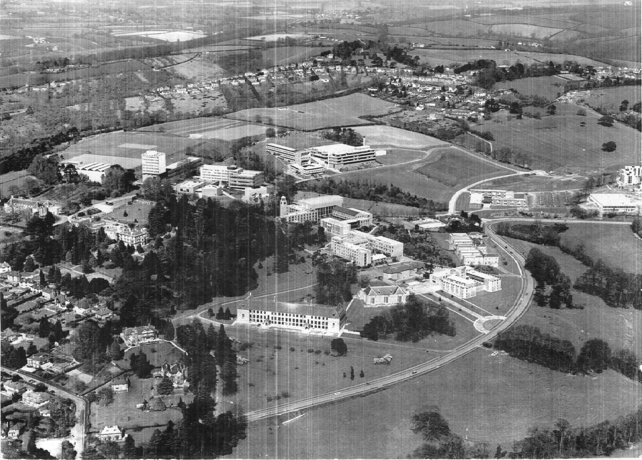 Aerial view 1960s 70s