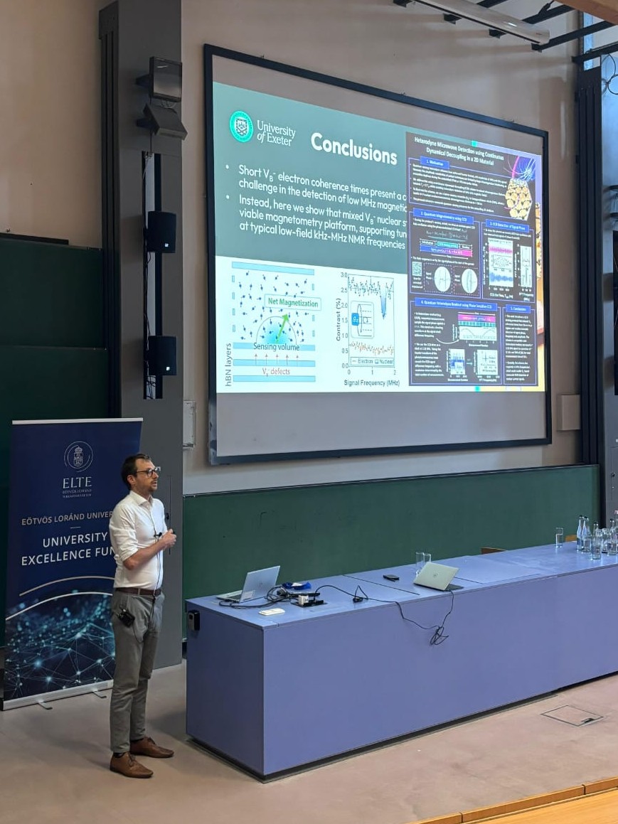 CMRI final year PhD student Charlie Patrickson presented at the Solids for quantum technologies 2026 conference in Budapest.