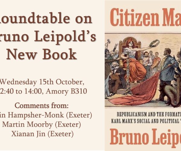 Roundtable on Bruno Leipold’s Citizen Marx on 15 October 2025