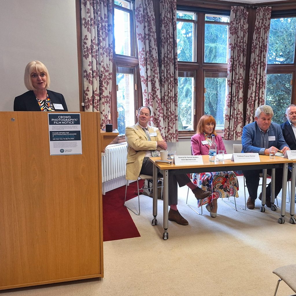 Lisa Roberts delivering a welcome address