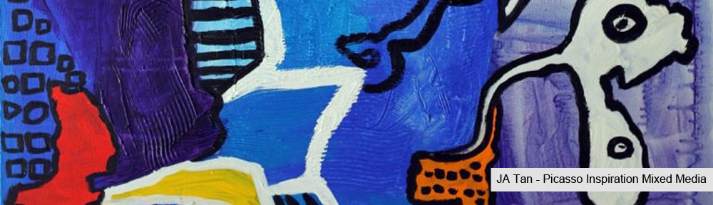 JA Tan Picasso Inspired Mixed Media
