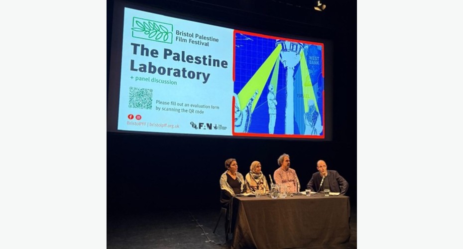Dr. Nadia Naser-Najjab at Bristol Palestine Film Festival.