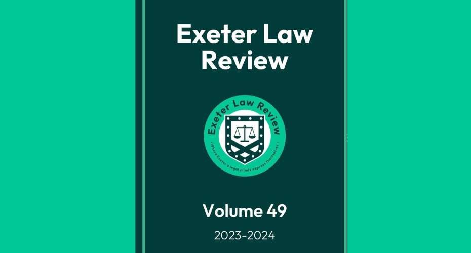 EXETER LAW REVIEW VOLUME 49, WITH THE EXTER LAW SCHOOL LOGO IN THE CENTRE