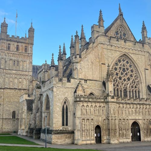 Exeter Cathedral on a sunny day