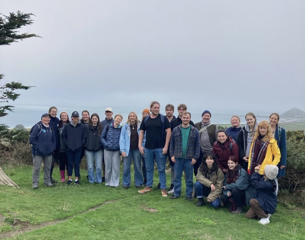 MSc Island Biodiversity and Conservation students and MSc Biodiversity and Conservation students on a field trip in Jersey