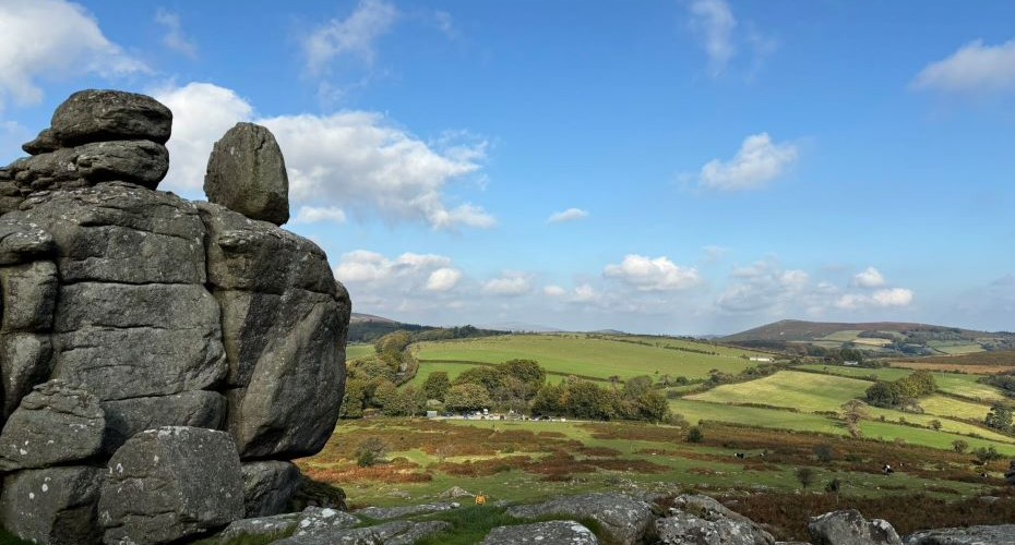 Rocks on top of a hill on Dartmoor