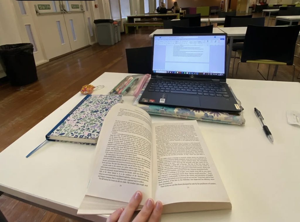 Image: study materials and reading in Devonshire House