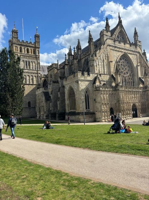 Exeter Cathedral on a sunny day
