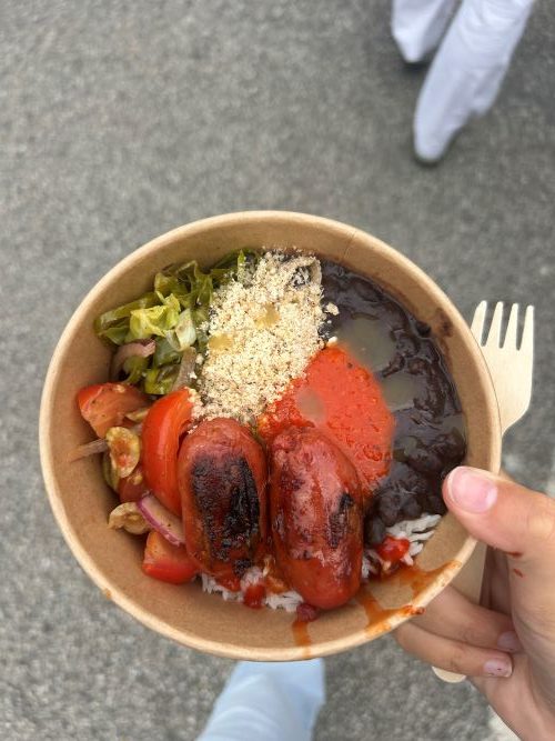 Street style food in a takeaway container