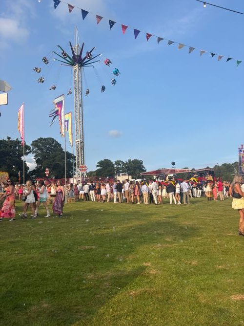 Large crowd of students at an outdoor festival event