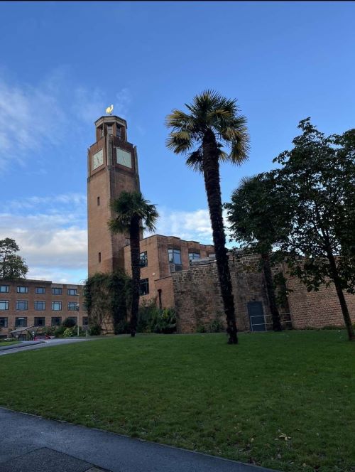 Northcote House clock tower on Streatham Campus