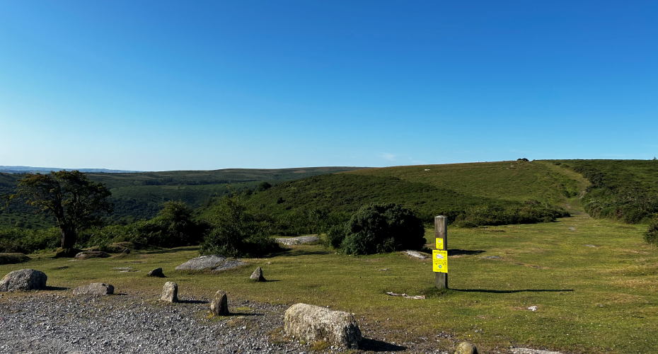 Moorland under a blue sky