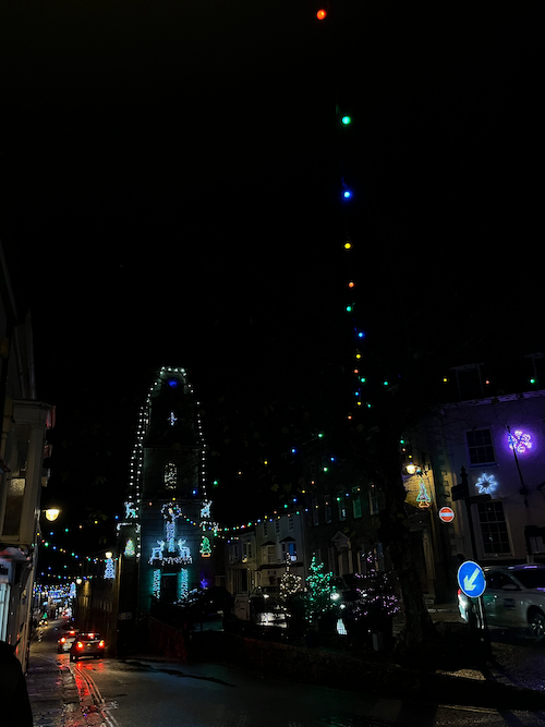 Christmas lights in Penryn 