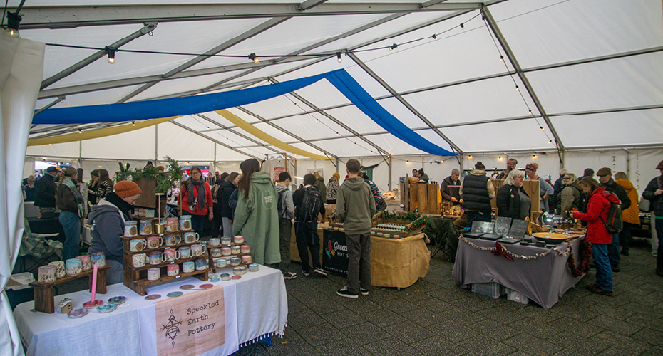 Some of the stalls at the Christmas market