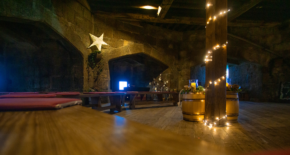 Christmas decorations at Pendennis Castle