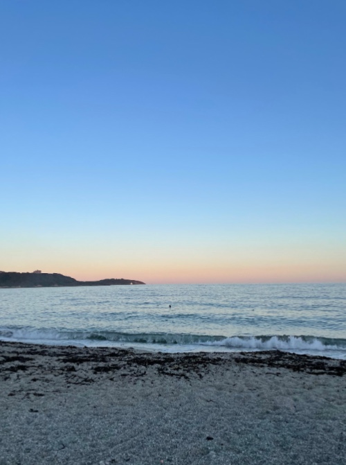 Sunrise over a calm sea