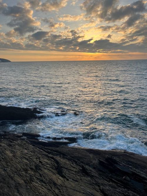 Sunset over the ocean