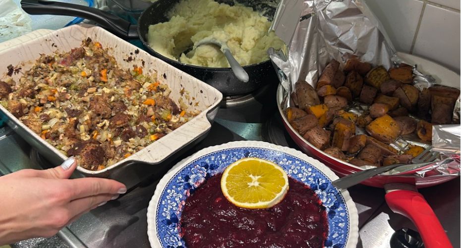 A potluck party at the Sidings