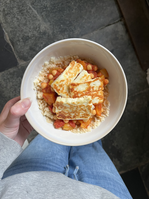 Images of health student meals as captioned