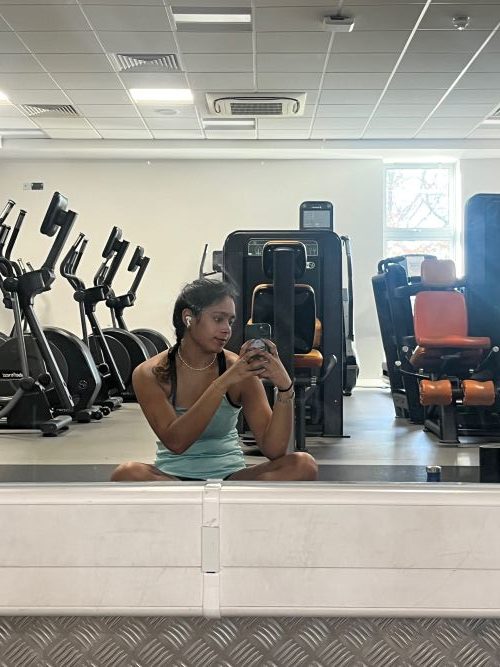 A selfie in the Flexi Sports Centre gym