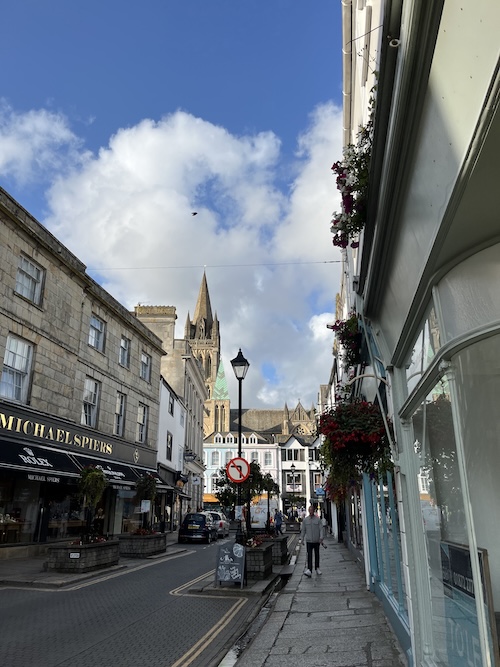 Truro city centre featuring the cathedral