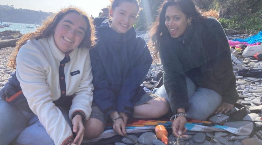 My friends and I at Grebe Beach.