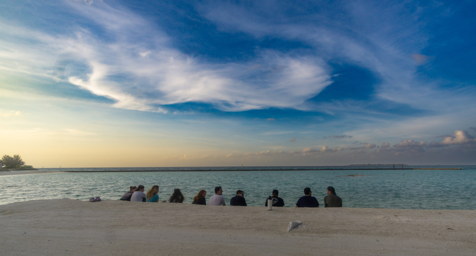 Watching the sunset in Magoodhoo