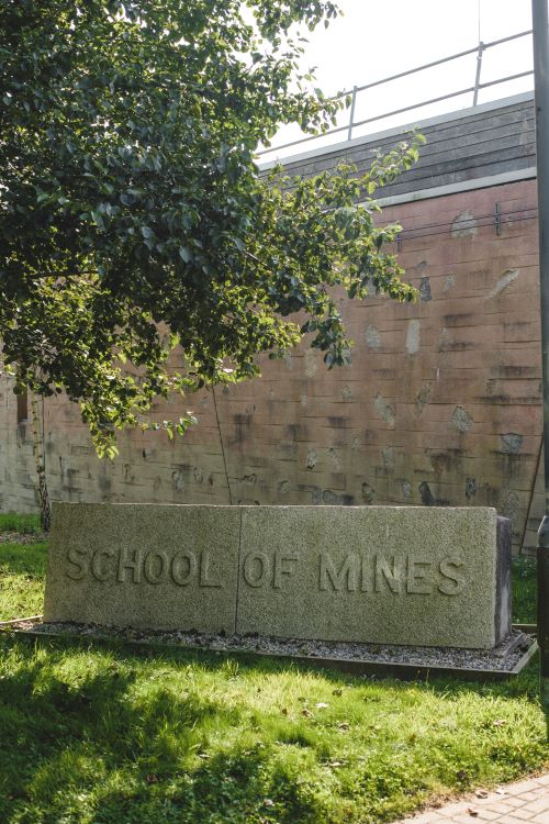School of Mines sign at the Penryn Campus