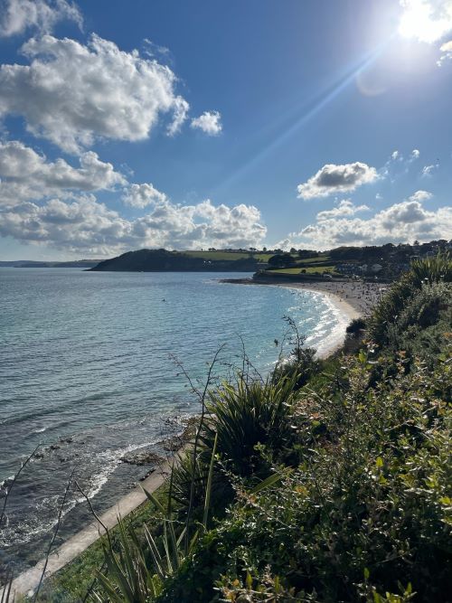 View across a Cornish beach
