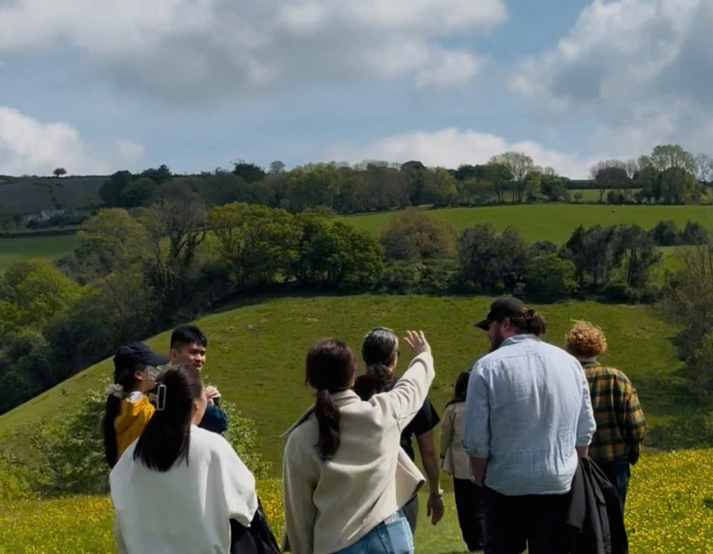 Students on a fieldtrip in Okehampton