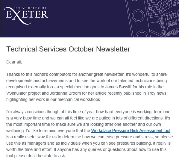 Newsletter – October