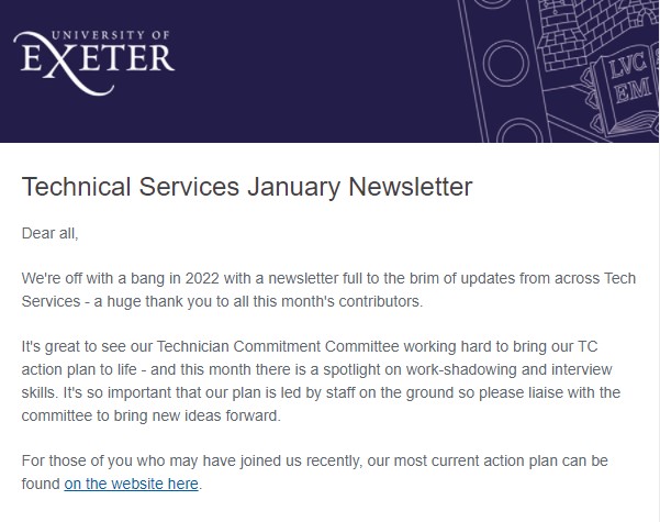 Newsletter – January 2022