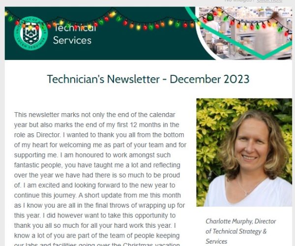 Technician’s Newsletter – December 2023