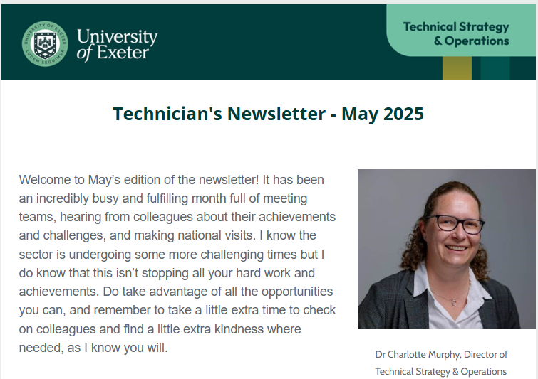 Technician’s Newsletter – May 2025