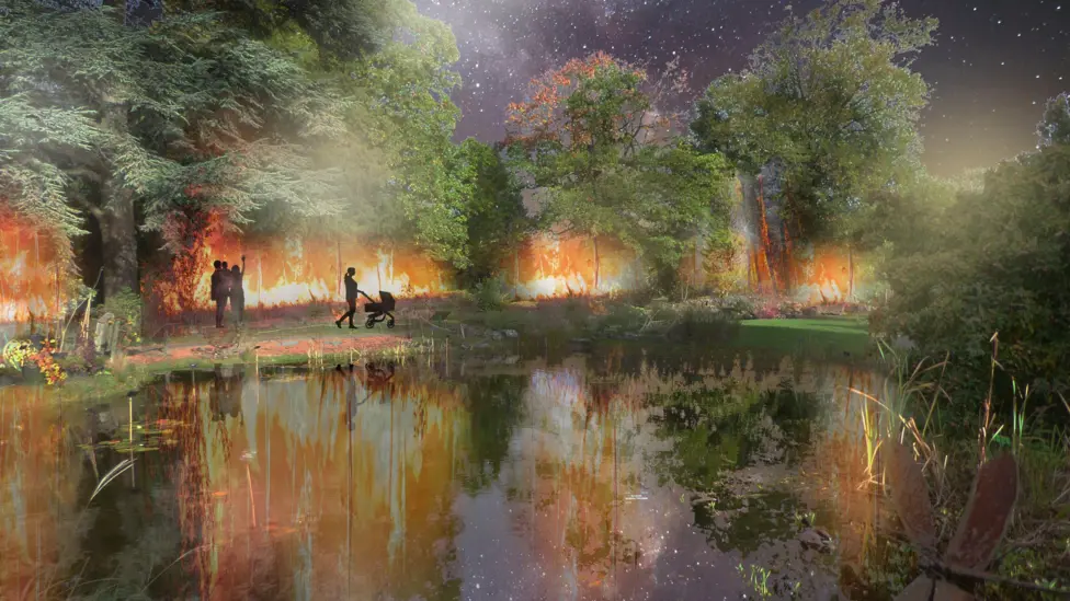 New artwork highlights forests damaged by deforestation and wildfire