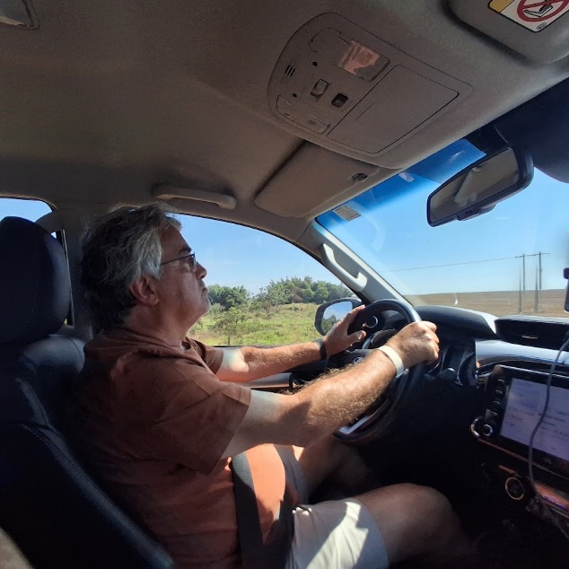 Plinio Camargo driving the Guerreira project vehicle across the Brazilian Amazon