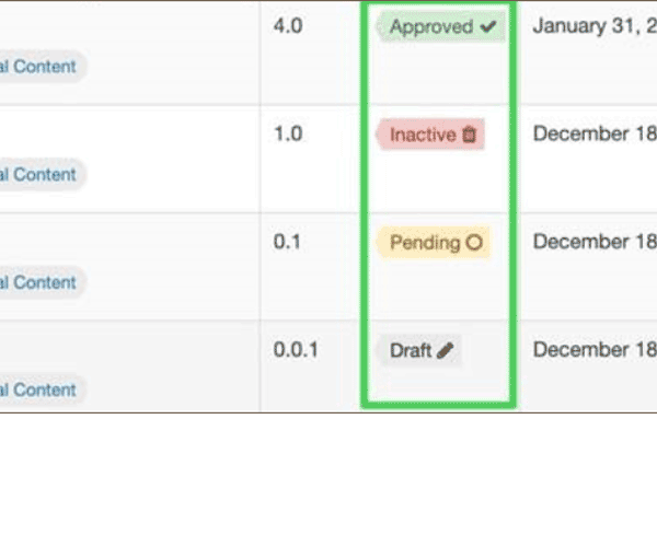 Understanding content status in T4 